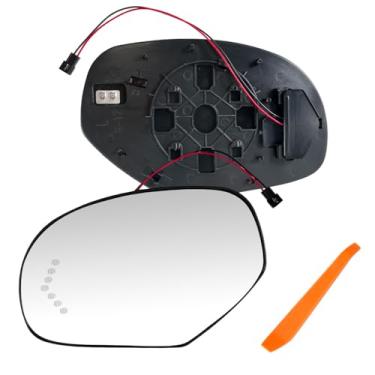 Imagem de FUZIDDN Espelho lateral do motorista com seta e substituição de vidro aquecido para Chevrolet Silverado, Tahoe, Suburban, GMC Yukon, Sierra, Cadillac Escalade 2007-2013 - Vidro retrovisor aquecido