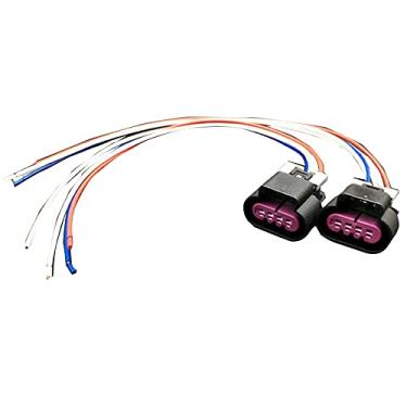 Imagem de TIAN HAN JIE Conector de farol HID Xenon 2PCS Pigtail para Dodge Challenger Charger 2006-14