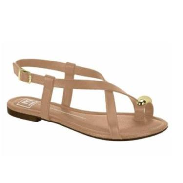 Imagem de Sandalia Rasteira Feminina Moleca Dedo Metálico Fivela Delicada-Feminino