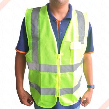Imagem de Colete Refletivo de Segurança Premium  Jaqueta Sinalização com Bolso  
