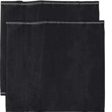 Imagem de GORGECRAFT 2 peças de capa de banquinho dobrável para acampamento de lazer 233 x 247 mm capas de cadeira de acampamento portátil preta dobrável leve almofada de pesca para caminhadas, jardinagem e