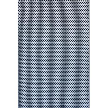 Imagem de Mad Mats Tapete Basket Weave preto e branco para ambientes externos, 1,2 m x 1,8 m - plástico reciclado, reversível e resistente a UV