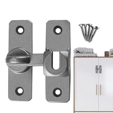 Imagem de Shakven Fechadura de porta de 90/180 graus, de porta deslizante | Fechadura de porta deslizante vintage de 90/180 graus - de porta doméstica, fechadura elegante para garagens, banheiros,