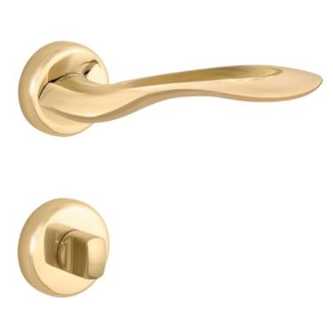 Imagem de Fechadura Conceito Aero Banheiro 55mm Latão Acetinado Lockwell