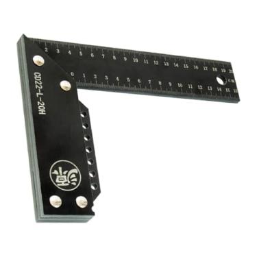 Imagem de Shakven Praça de marcenaria, Praça do maquinista,Ferramentas de carpinteiro de régua de ângulo reto multifuncional L-Squares | Régua de metal, ferramenta quadrada para entusiastas de artesanato,