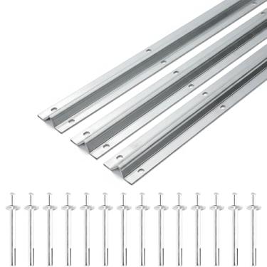 Imagem de Trilho V de 2,5 m (3 pés × 3), trilho invertido galvanizado para rack de corrente deslizante portão de entrada, porta de entrada de carro deslizante, portão de entrada de garagem