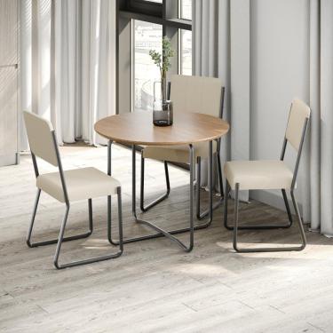 Imagem de Conjunto 4 Cadeiras De Jantar Next Areia Corriente Est.preta