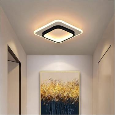 Imagem de EKROTOK Luz De Teto 24 * 24CM, Luminária de Teto com 3 Cores Claras para Sala de Jantar, Quarto, Cozinha, Café, Lustre de LED Pendente, Luminária Pendente de LED (85-265V)