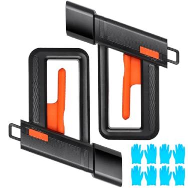 Imagem de PinStone Pacote com 2 pistolas de tinta spray, cabo de gatilho de aerossol de lata de spray com luvas, alívio da dor nos dedos, pulverização suave e de controle, acessório universal de tinta spray