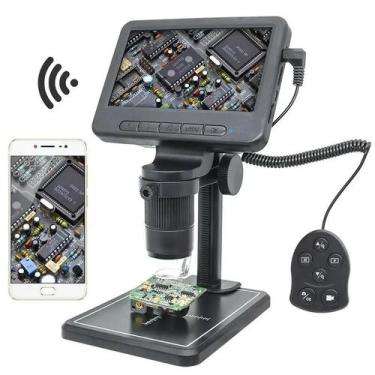 Imagem de Microscópio Digital 1000X Com Iluminação LED, Wi-Fi E USB Para Inspeçã