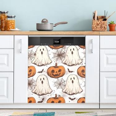 Imagem de ATTX Linda capa de ímã para lava-louças, elemento de Halloween, 58,4 cm C x 66 cm A, decoração da capa da máquina de lavar louça, decalques de armário doméstico e eletrodomésticos adesivos #220