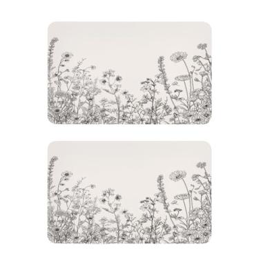 Imagem de Blueangle Conjunto de 2 ímãs de geladeira de flores pretas e brancas - Ímãs decorativos engraçados de geladeira de cozinha - Seguro para lava-louças e decoração magnética durável (397)