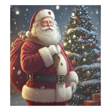 Imagem de SEHANY Capa magnética para lava-louças de Papai Noel, adesivos magnéticos para decoração de Natal antiarranhões para painel de geladeira e lava-louças, decoração de Natal de cozinha doméstica 58 x 66