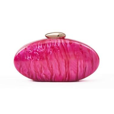 Imagem de AcrMkSto Bolsas de mão de acrílico para mulheres, bolsa clutch branca minimalista para festa, casamento, baile, banquete, Vermelho, Medium