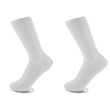 Imagem de DOITOOL Manequim de pé para exibição de meias, modelo de pé de plástico feminino, manequim de joias, pulseira de tornozelo, manequim de meia curta, exibição de pés, suporte de exibição de meias para