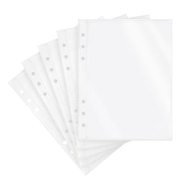 Imagem de Dajino 20 folhas transparentes para fichário, protetores de lençóis, capas de plástico dupla face para refil de fichário, organizador de adesivos de cartão de foto, páginas de bolso, inserções para