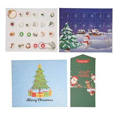 Imagem de Kit de pulseira com pingente de Natal requintado DIY inodoro calendário do advento conjunto de confecção de pulseira para crianças meninas presente de contagem regressiva de Natal