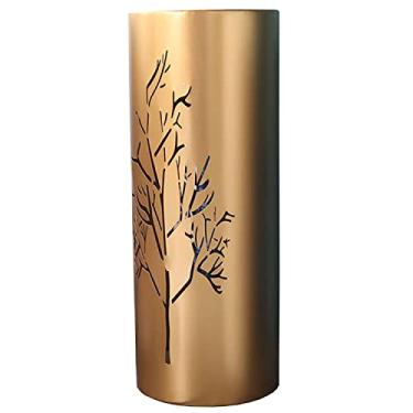 Imagem de YYBOES Suporte de guarda-chuva de metal para armazenamento de guarda-chuva, suporte redondo para entrada, com ganchos, rack de armazenamento para escritório, casa, hotel, lobby, muleta de cana interna