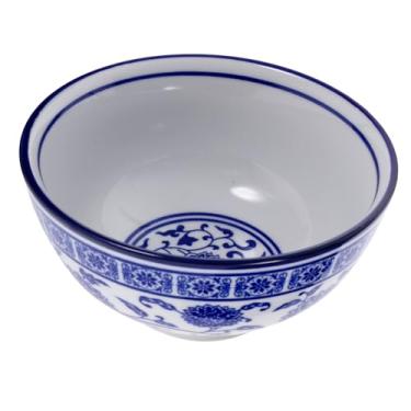 Imagem de YYBOES Taça de porcelana azul e branca, pratos azuis e brancos, tigelas de arroz japonês, vaso chinoiserie, decoração chinesa, tigela de ramen japonês, tigelas de arroz, acessórios japoneses, tigela
