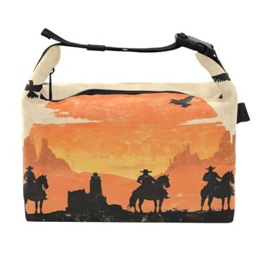 Imagem de STAYTOP Lancheira vintage ocidental com fivela de alça, lancheira isolada para meninos e meninas, lancheira térmica para trabalho escolar