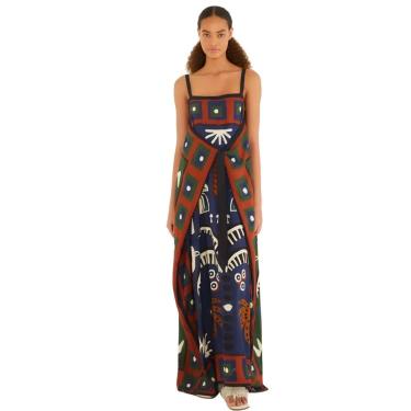 Imagem de Vestido Midi Farm Rio Lenço Tropical-Feminino