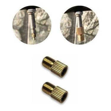 Imagem de Kit 2 Adaptadores Válvula Presta Fino para Schrader Grosso - Xtime, VA