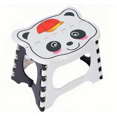 Imagem de Banquinho Dobrável Banco Portátil Banqueta Multiuso Cadeira de Pesca Plástico(Preto)