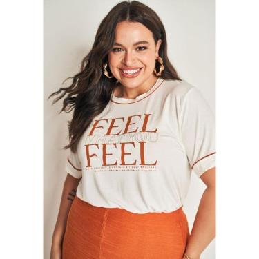 Imagem de T-SHIRT PLUS SIZE FEMININA DOCE TRAMA REF:105557-Feminino