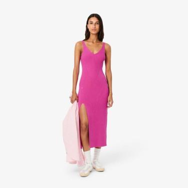 Imagem de Vestido Lacoste longo canelado se costura Feminino-Feminino