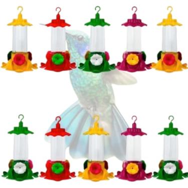 Imagem de Kit com 10 Bebedouros para Beija-Flor, 80ml, para Varanda, Quintal, Jardim, etc. Modelo Premium - Sistema Anti-Formiga.