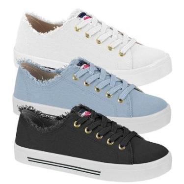 Imagem de Tênis Casual Têxtil Feminino Moleca-Feminino