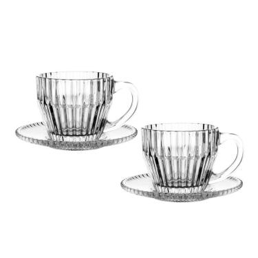 Imagem de Jogo 2 Xícara De Café Com Pires Cristal Imperatriz 110ml Wolff