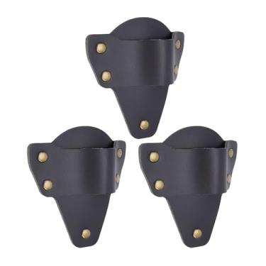 Imagem de SUNGOOYUE Suporte de Cinto de Coldre de Lanterna, Bainha de Couro do Plutônio Acampamento Caminhadas Segurança Trabalho Lanterna Cinto para 1.75 Polegada Pequena Tocha Média (Preta)