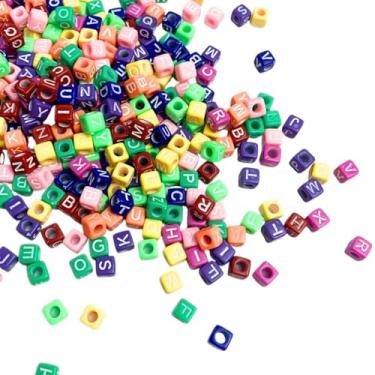 Imagem de Miçanga Quadrada Leitosa, 6x6mm, Colorido Forte, 100g, para Artesanato