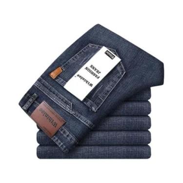 Imagem de Calças Jeans Masculinas Casuais De Negócios Com Stretch Para Primavera