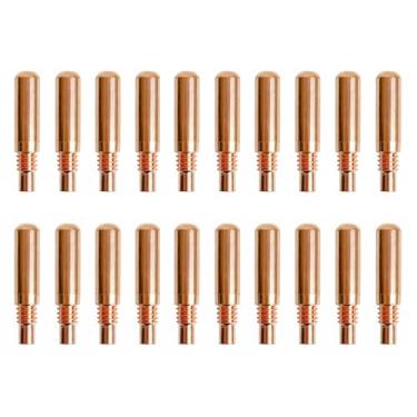 Imagem de TimelyDu Pontas de contato de soldagem MIG 0,035" (0,9 mm) para uso de pistola MIG Miller MDX Series com difusor Miller MDX D-M100 D-M250 T-M035 (20-PK)