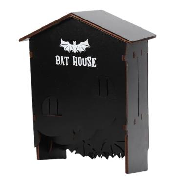 Imagem de Luocute Casa de Morcego, Caixa de Abrigo de Morcego de Madeira de 3 Câmaras para Exterior, Com Acessórios de Montagem, à Prova de Intempéries para Quintal de Pátio de Jardim, Casas de
