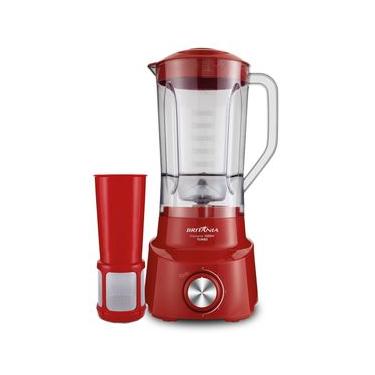 Imagem de Liquidificador Britânia Diamante Vermelho 4 velocidades 1050W