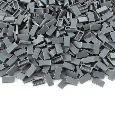 Imagem de Blocos de construção Feleph Dark Bluish Grey 1x2 Tiles x700 unidades
