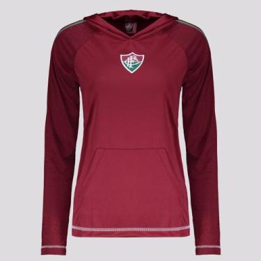 Imagem de Camisa Manga Longa Fluminense Laçado Feminina Bordô - Braziline, G