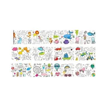 Imagem de Rolo De Desenho DIY Para Crianças 12/6/3M Papel De Pintura Colorido Br