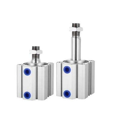 Imagem de SDA Tipo Furo 32 mm Curso 5/10/20/25/30/40/50/100 mm Dupla Ação SDA32-SB Cilindro de Pistão Pneumático de Ar Compacto Fêmea (SDA32SBX50)