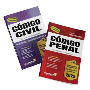 Imagem de Código civil e código penal 2025 - box série de legislação seca - Imag