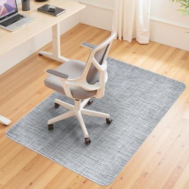 Imagem de Wansimoo Tapete de cadeira de escritório para piso de madeira e azulejo, tapete de 91 cm x 139 cm, tapete para cadeira de jogos de computador resistente, antiderrapante, não curvo, protetor de chão
