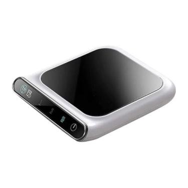 Imagem de Aquecedor de Caneca USB Prato Aquecimento Copo para Uso no Escritório Mesa em Casa Porta-copos Temperatura Constante Plug-in ABS Vidro Compacto Fácil Transportar