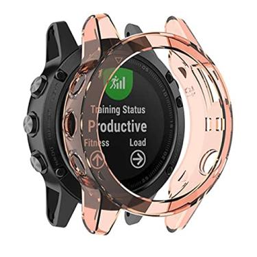 Imagem de QPDRNC Acessórios TPU Shell para Garmin Fenix 5X 5S 5 Plus Protetor TPU Macio Proteger Shell Slim Watch Capa Protetora Pulseira (Cor: Rosa, Tamanho: para Fenix 5X 5X Plus)