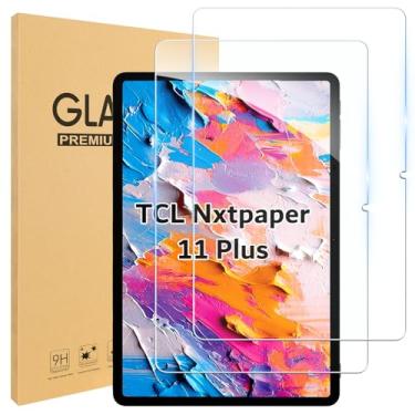 Imagem de Samlior Pacote com 2 protetores de tela para TCL NXTPAPER 11 Plus 11,5 polegadas, dureza 9H, vidro temperado para NXTPAPER 11 Plus 29,2 cm, resistente a arranhões, protetor de tela HD