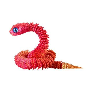 Imagem de Brinquedo De Cobra Flexível Impresso Em 3D De 30cm Com Juntas Móveis, 