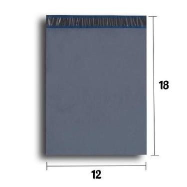 Imagem de Envelope plástico lacre segurança correios sedex 12x18cm Cinza - Rafca