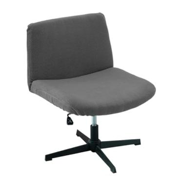 Imagem de NILUOH Capa de poltrona de lã berbere, capa elástica para cadeira com detalhe sem braços largos, costas médias, requintada, para dormitório, casa, mesa, escritório